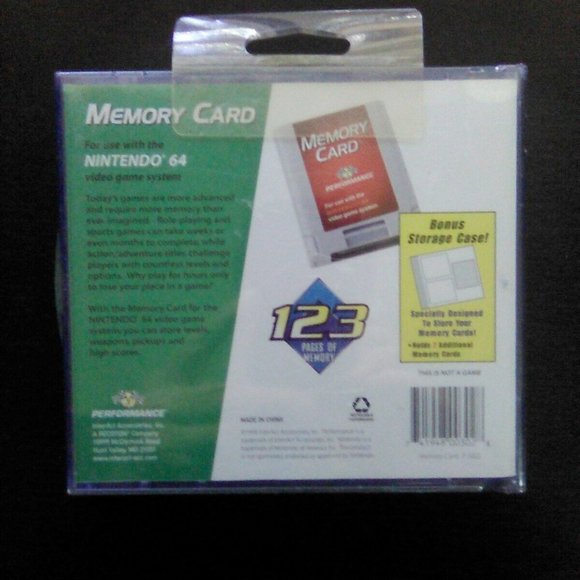 New Sealed! N64 Controller Pak NUS-004 OEM Official Nintendo 64 Memory Card - Picture 2 of 2